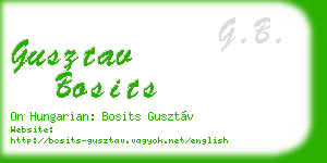 gusztav bosits business card