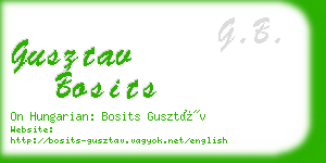 gusztav bosits business card